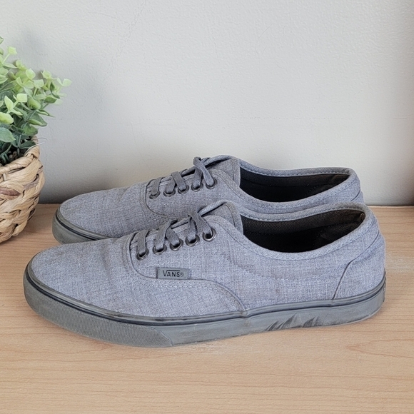 Vans 8.5 LPE Dressed Up Authentic Lo Top Smoked Pearl Gray Canvas Sneakers Shoes - Picture 3 of 15
